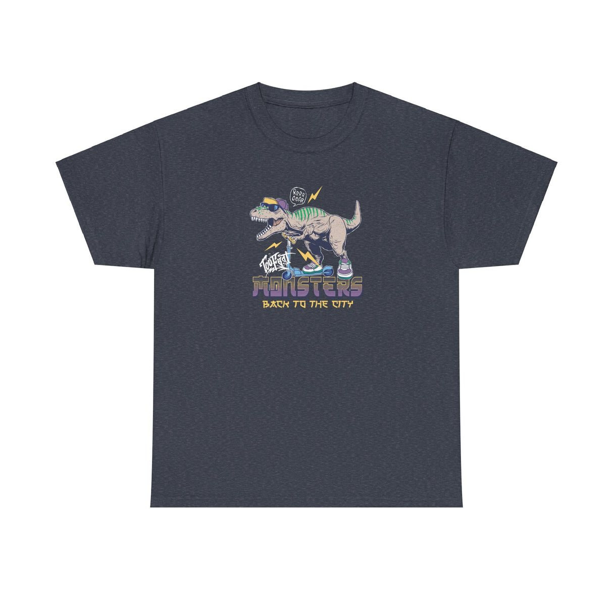 Dinosaur On Scooter Graphic Tee Shirt