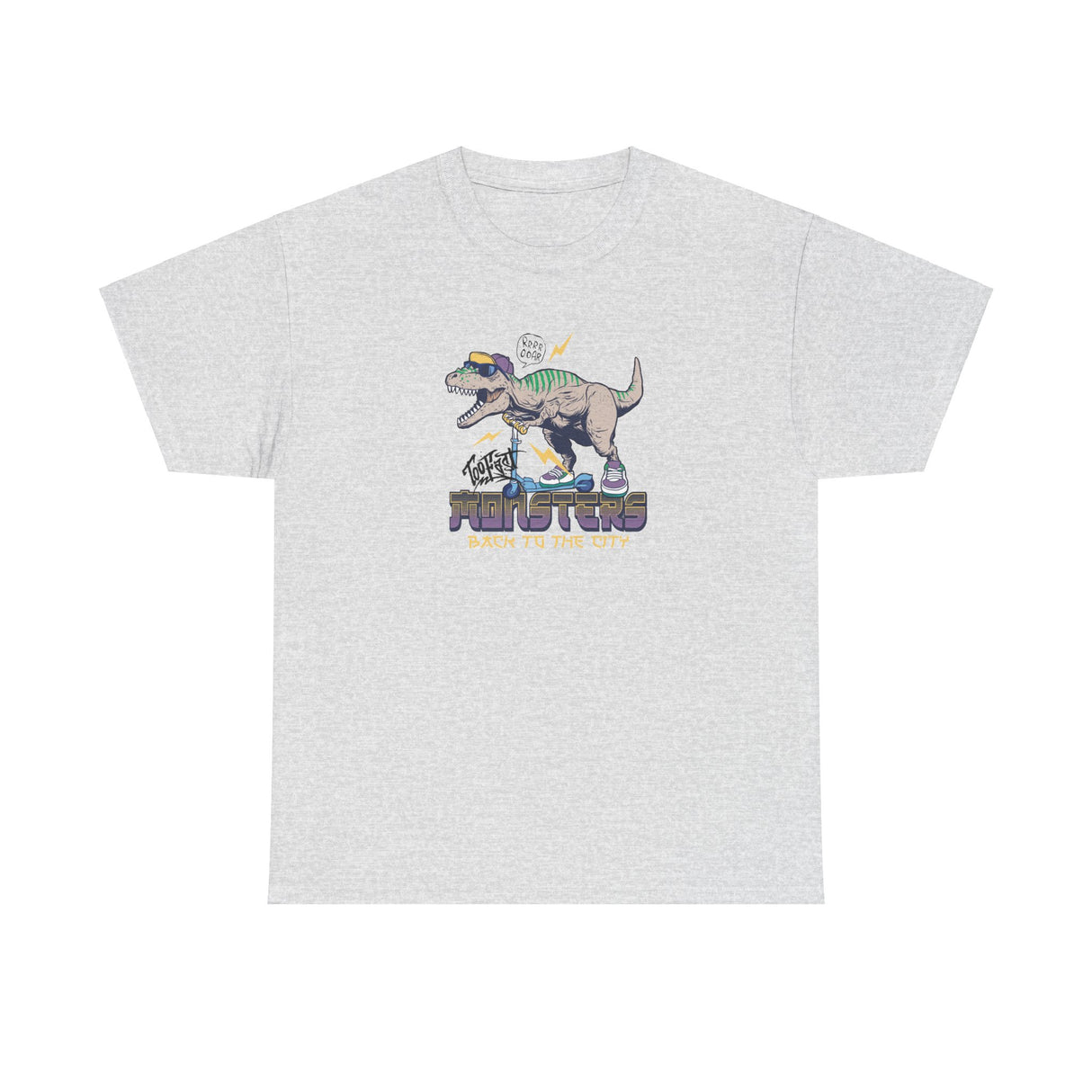 Dinosaur On Scooter Graphic Tee Shirt