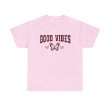 Good Vibes Butterfly Graphic T Shirt