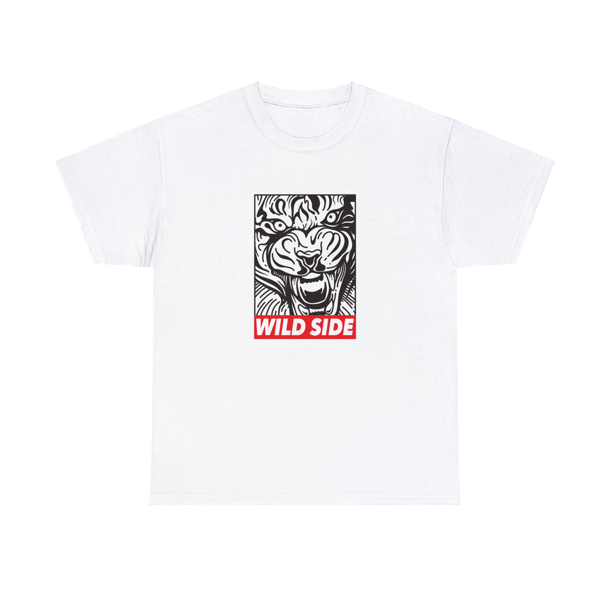 Wild Side Tiger Graphic Tee Shirt