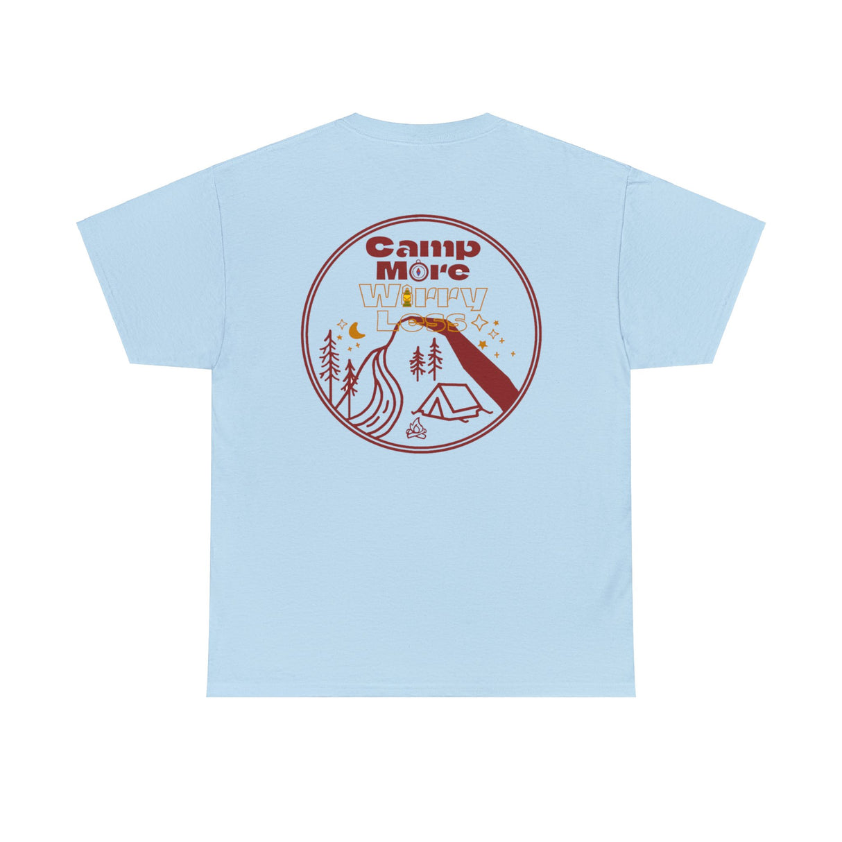 Camp More Worry Less Graphic Tee Shirt