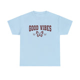 Good Vibes Butterfly Graphic T Shirt