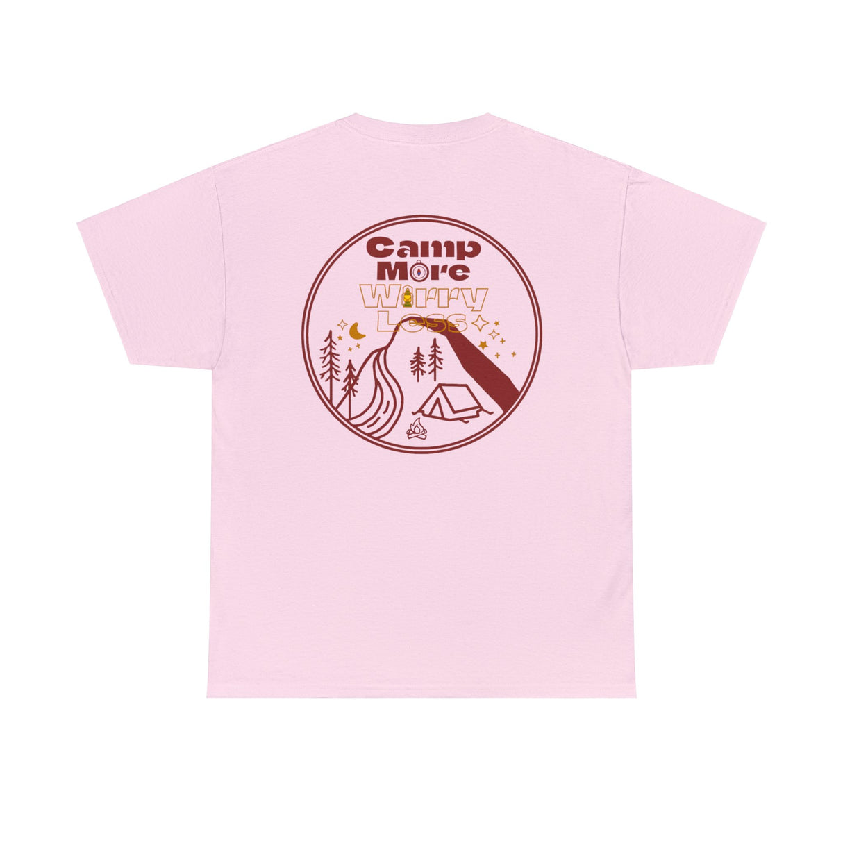 Camp More Worry Less Graphic Tee Shirt