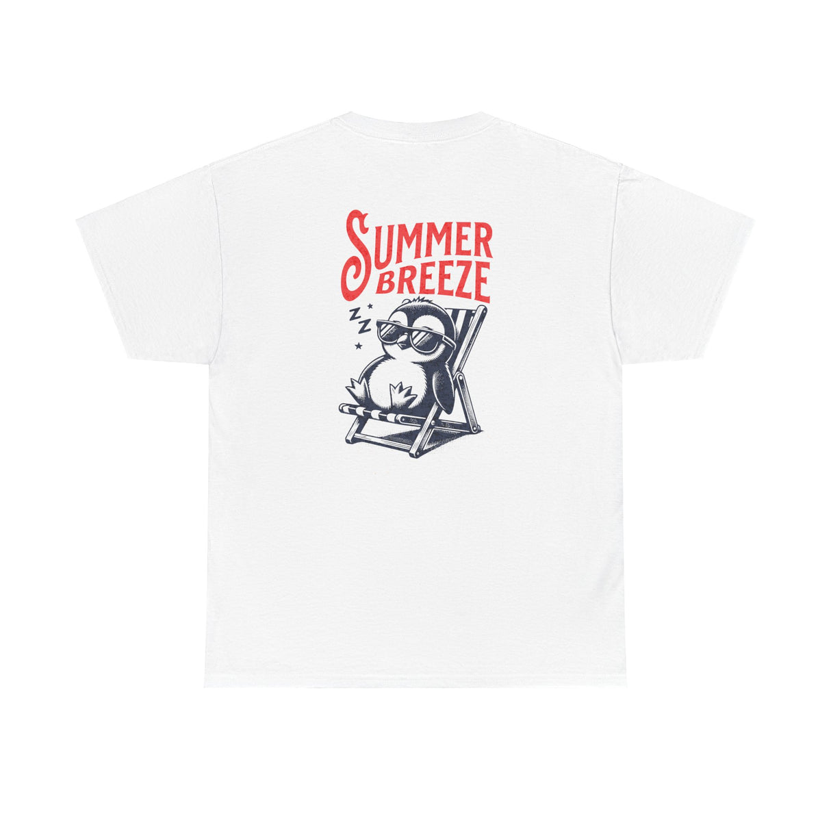 Summer Breeze Penguin Graphic Tee Shirt