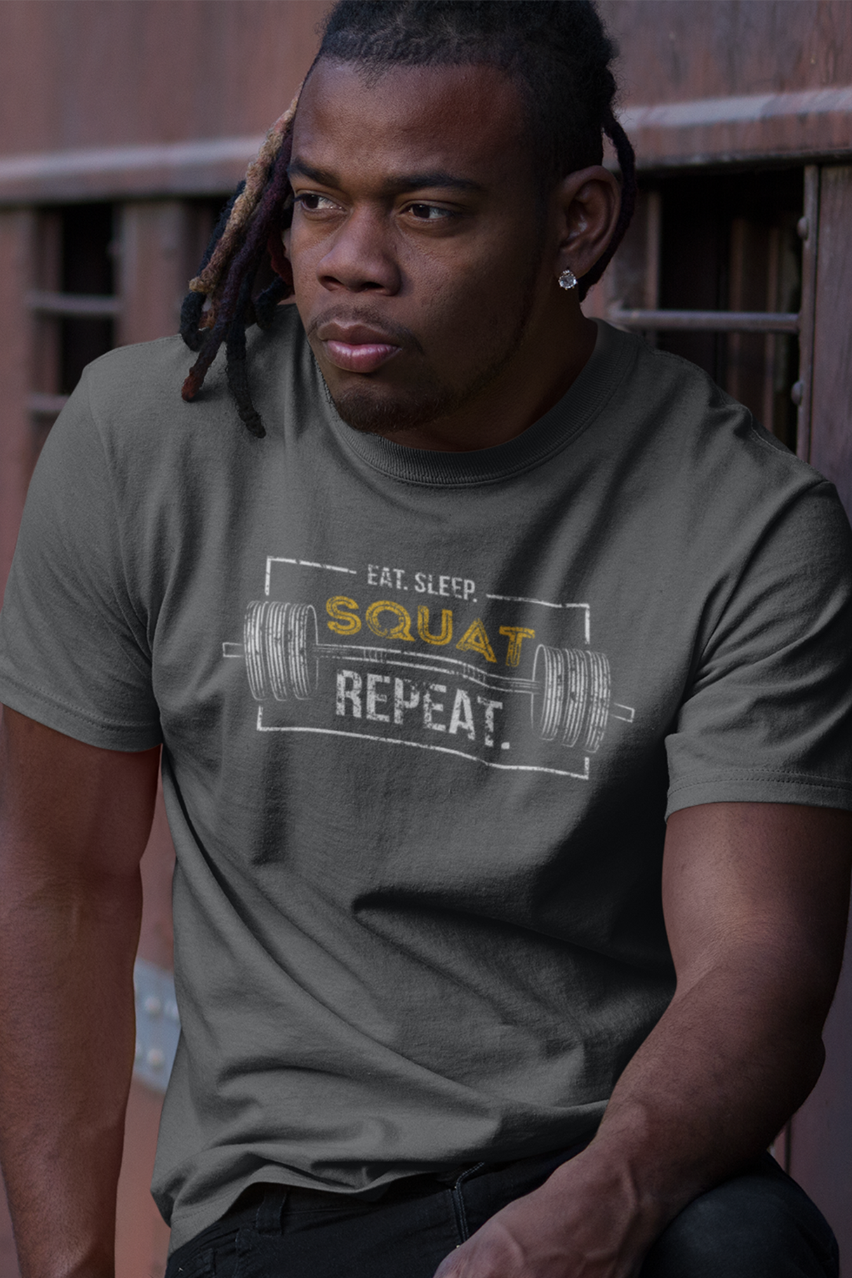 Eat Sleep Squat Repeat Graphic T Shirt