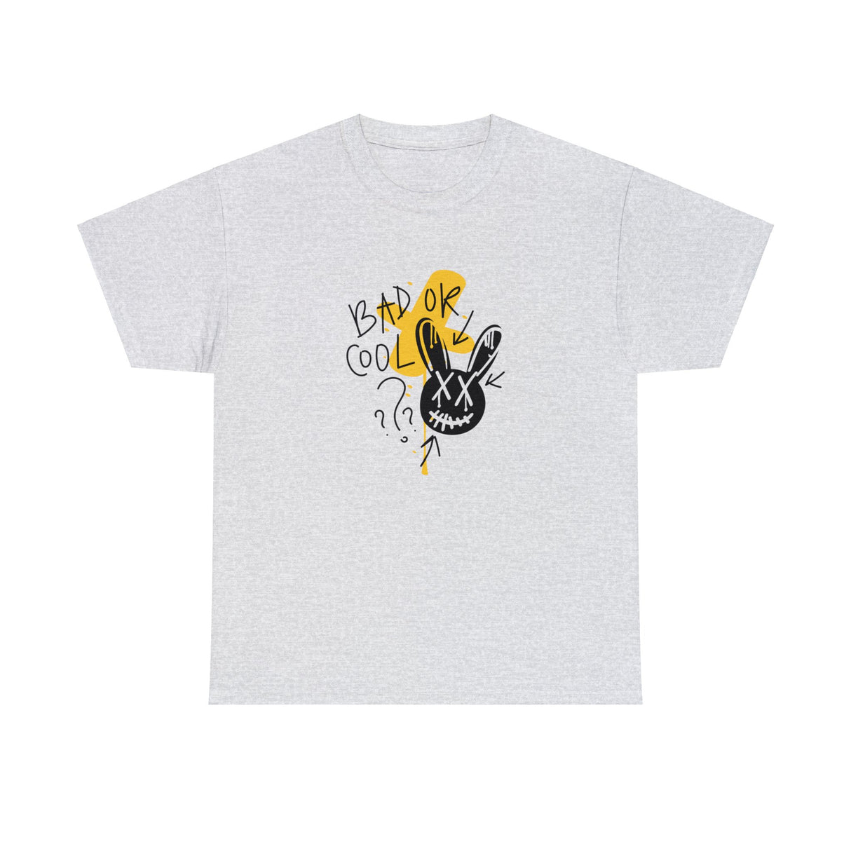 Bad Or Cool Bunny Graphic Tee Shirt