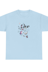 Live Free Butterfly Graphic Tee Shirt