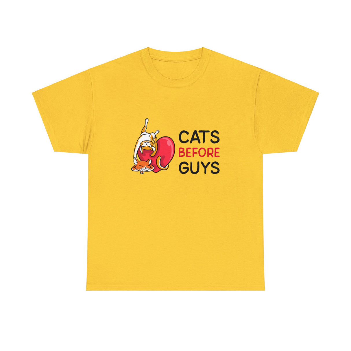 Cats Before Guys Graphic Tee Shirt