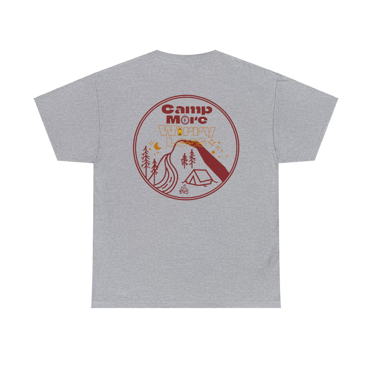 Camp More Worry Less Graphic Tee Shirt