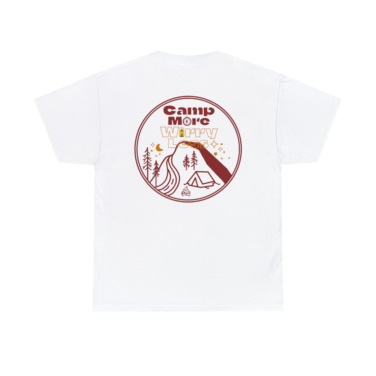 Camp More Worry Less Graphic Tee Shirt