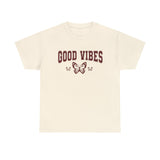 Good Vibes Butterfly Graphic T Shirt