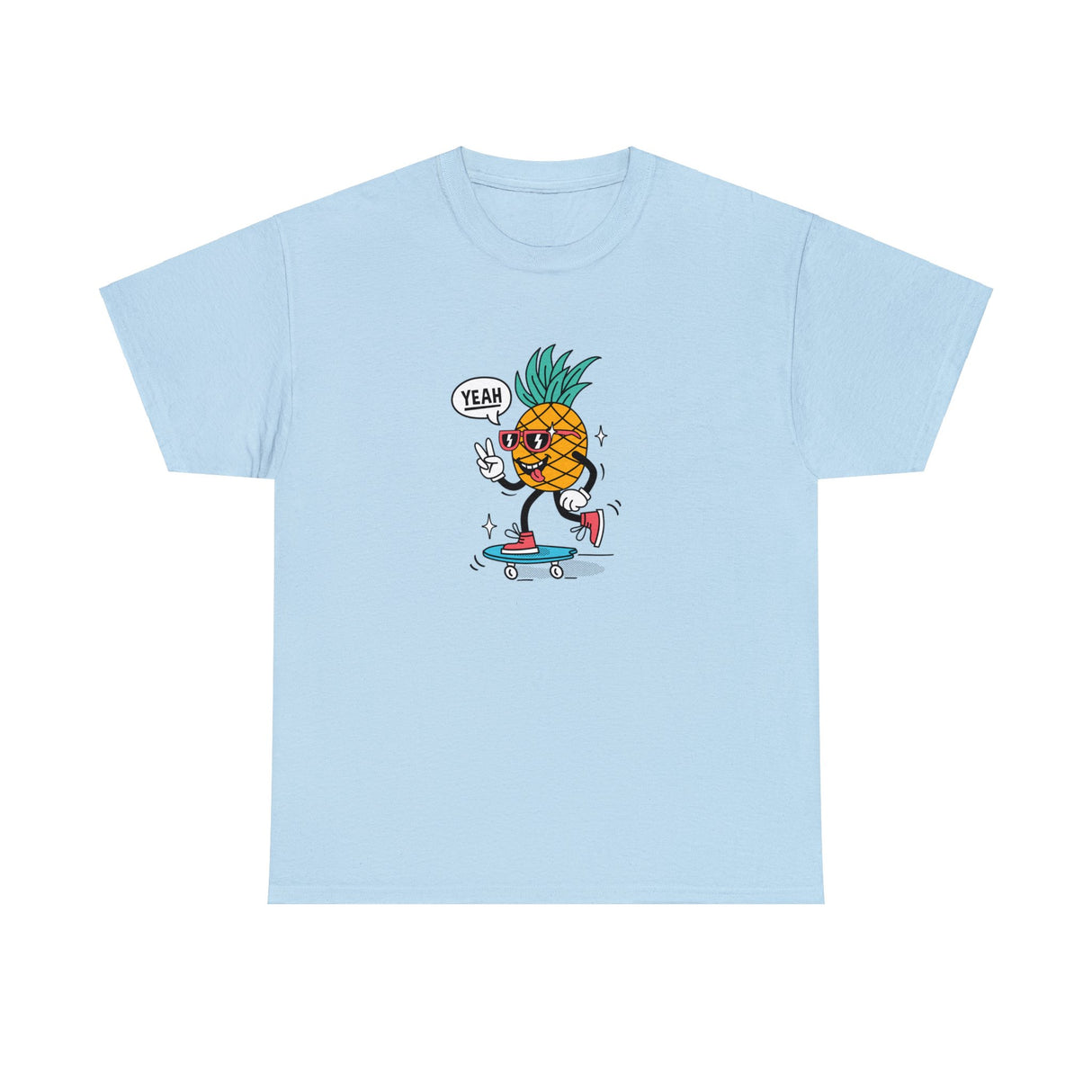 Skateboarding Pineapple Graphic Tee Shirt