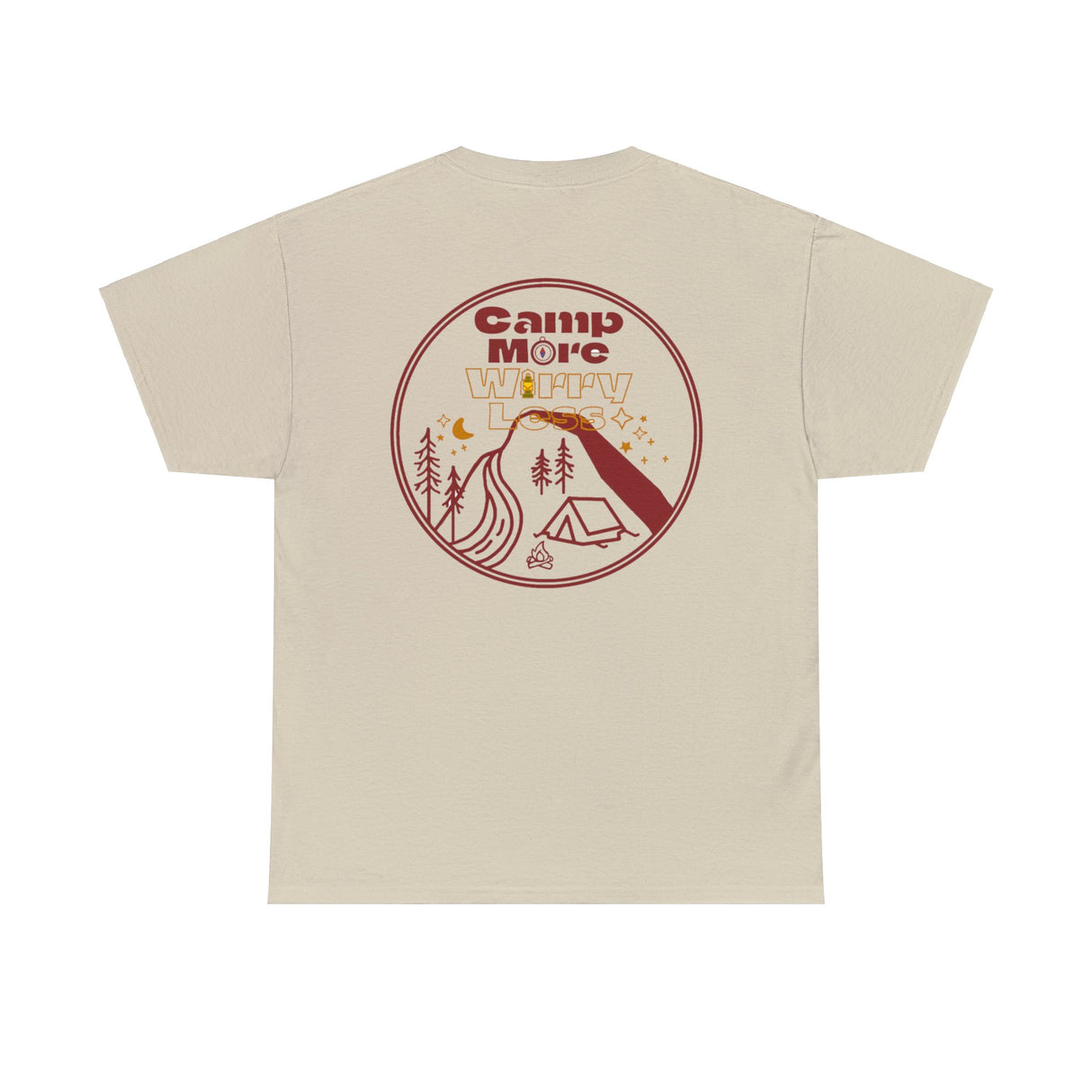 Camp More Worry Less Graphic Tee Shirt