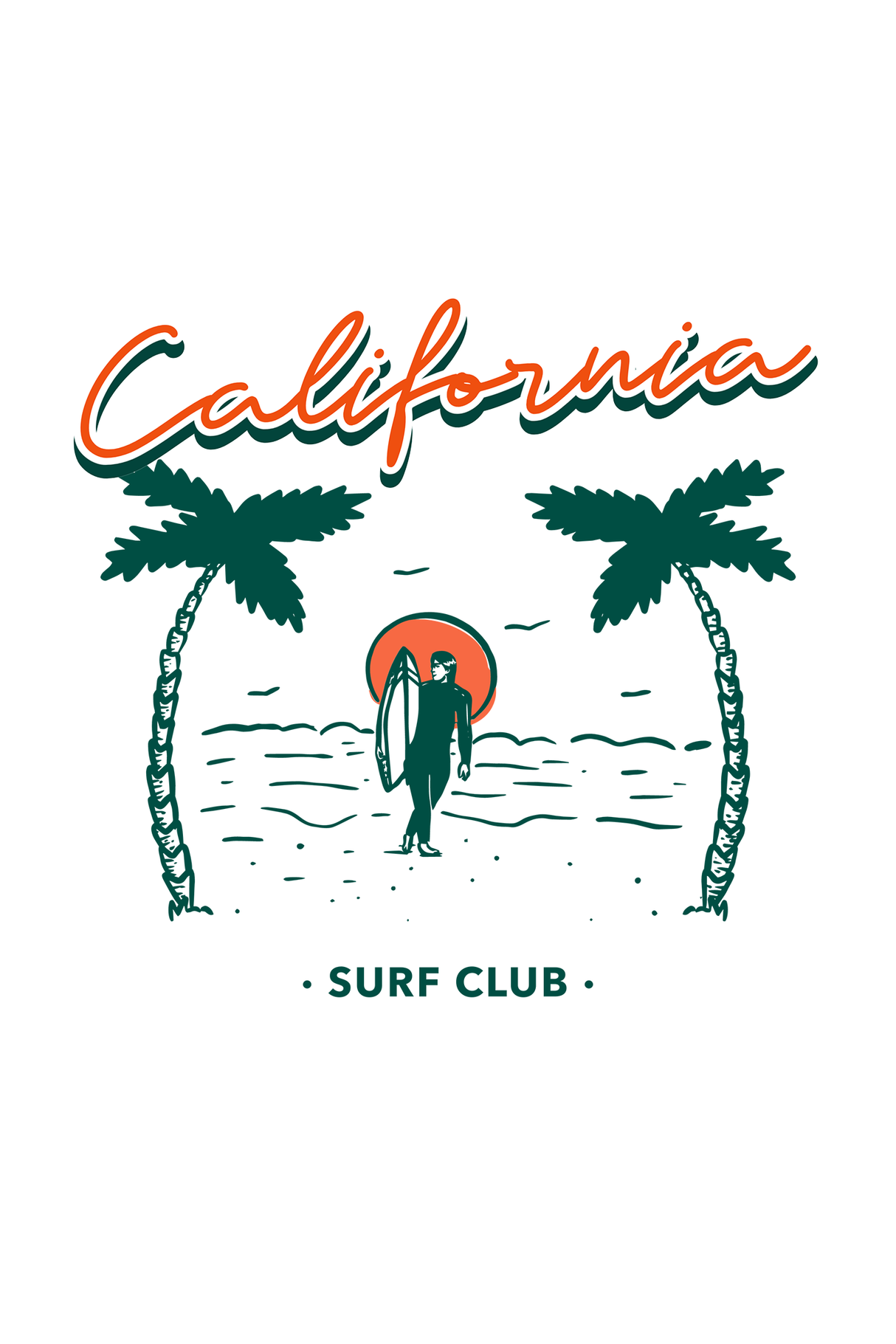 California Surf Club Graphic Tee Shirt