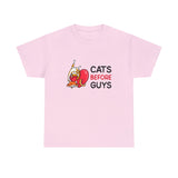 Cats Before Guys Graphic Tee Shirt