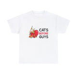 Cats Before Guys Graphic Tee Shirt