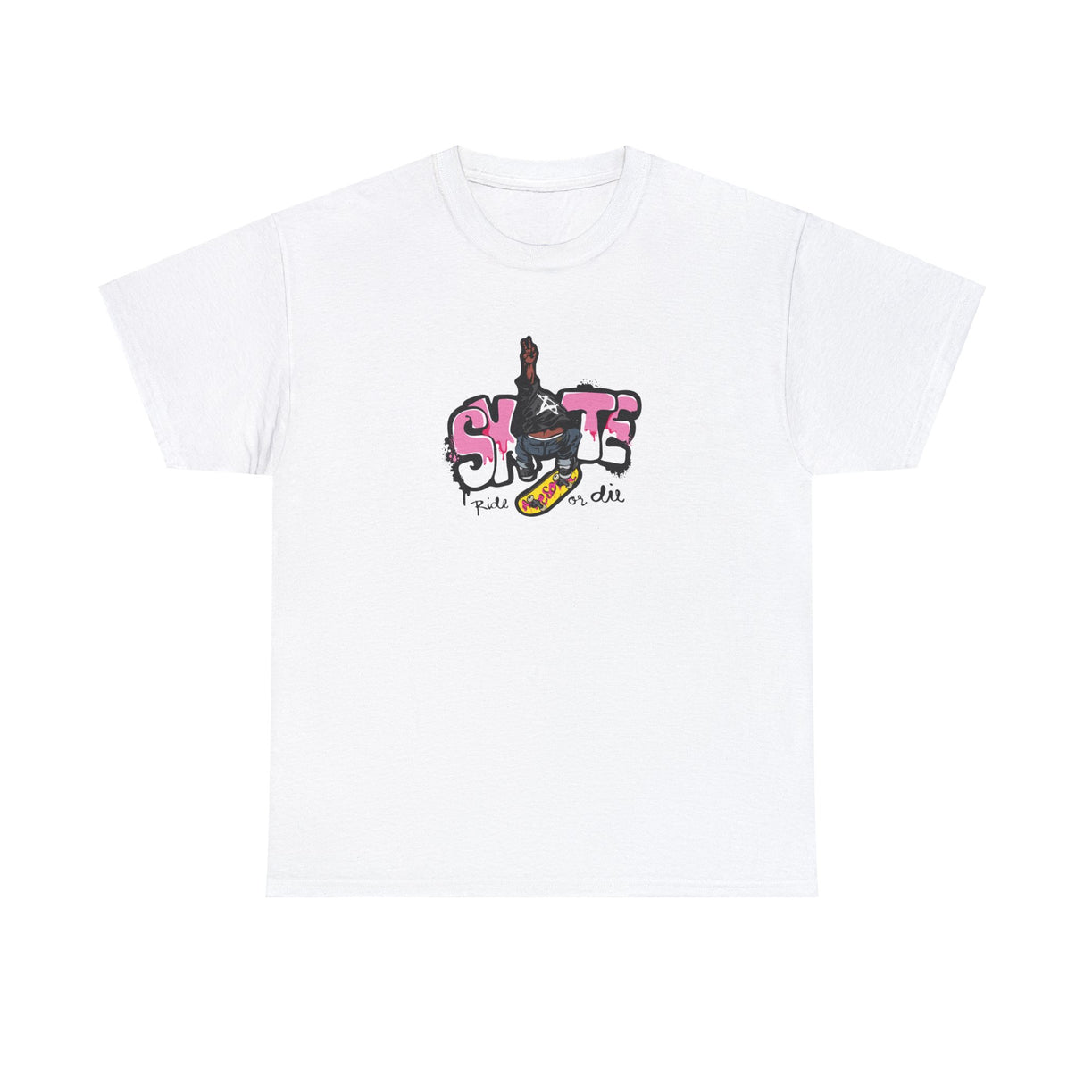 Skate Rider Or Die Graphic Tee Shirt