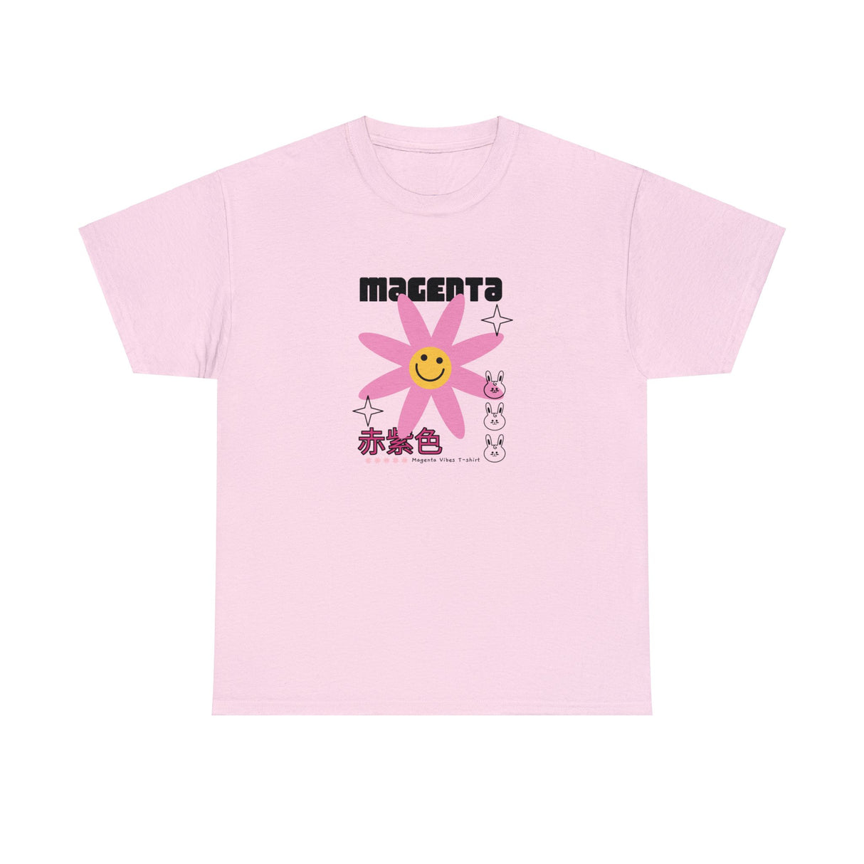 Magenta Vibes Graphic Tee Shirt