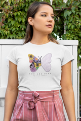 You Are Here To Fly Freely Graphic Tee Shirt