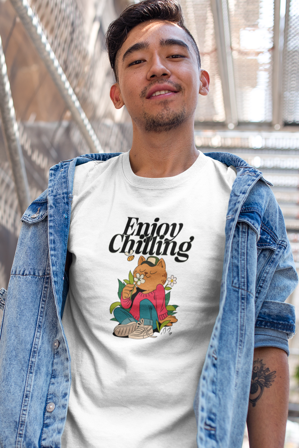 Enjoying Chilling Graphic T Shirt