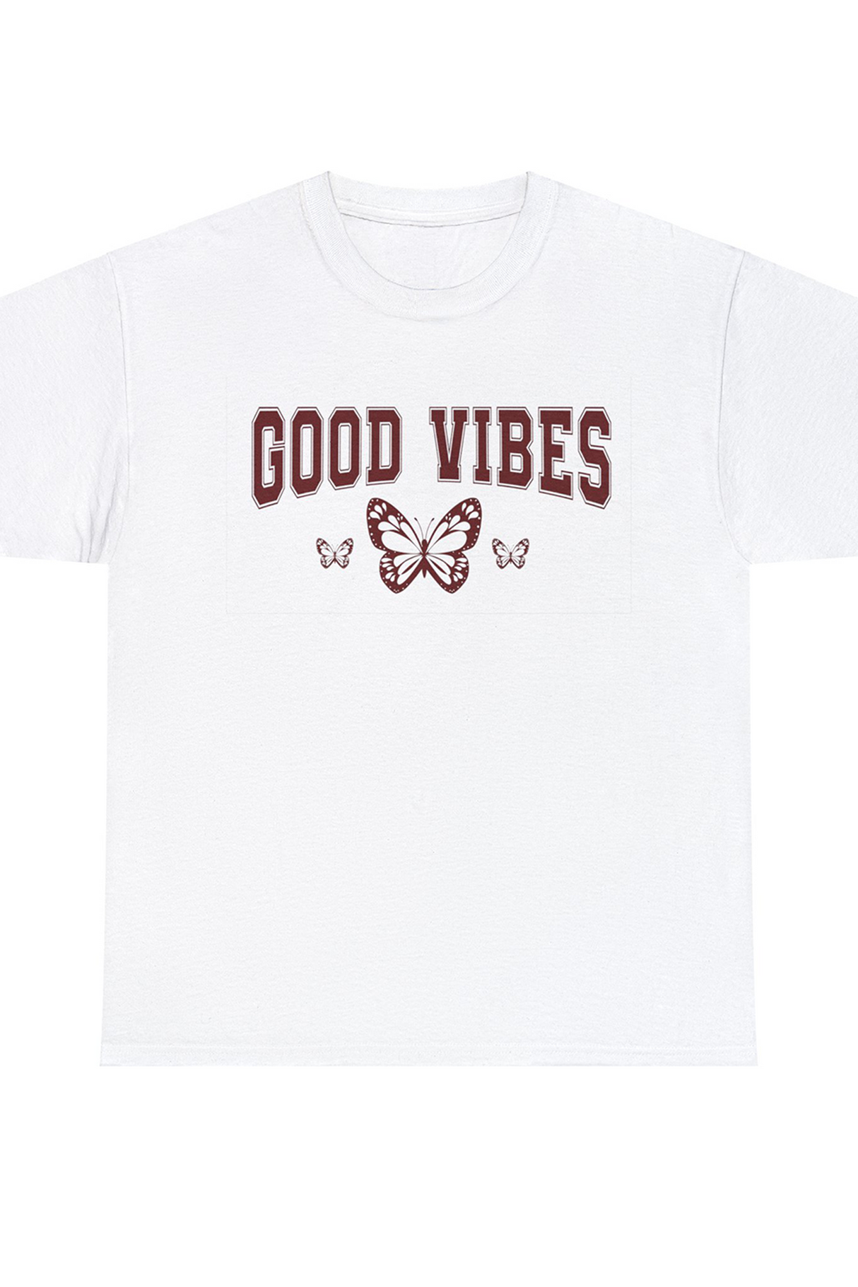 Good Vibes Butterfly Graphic T Shirt