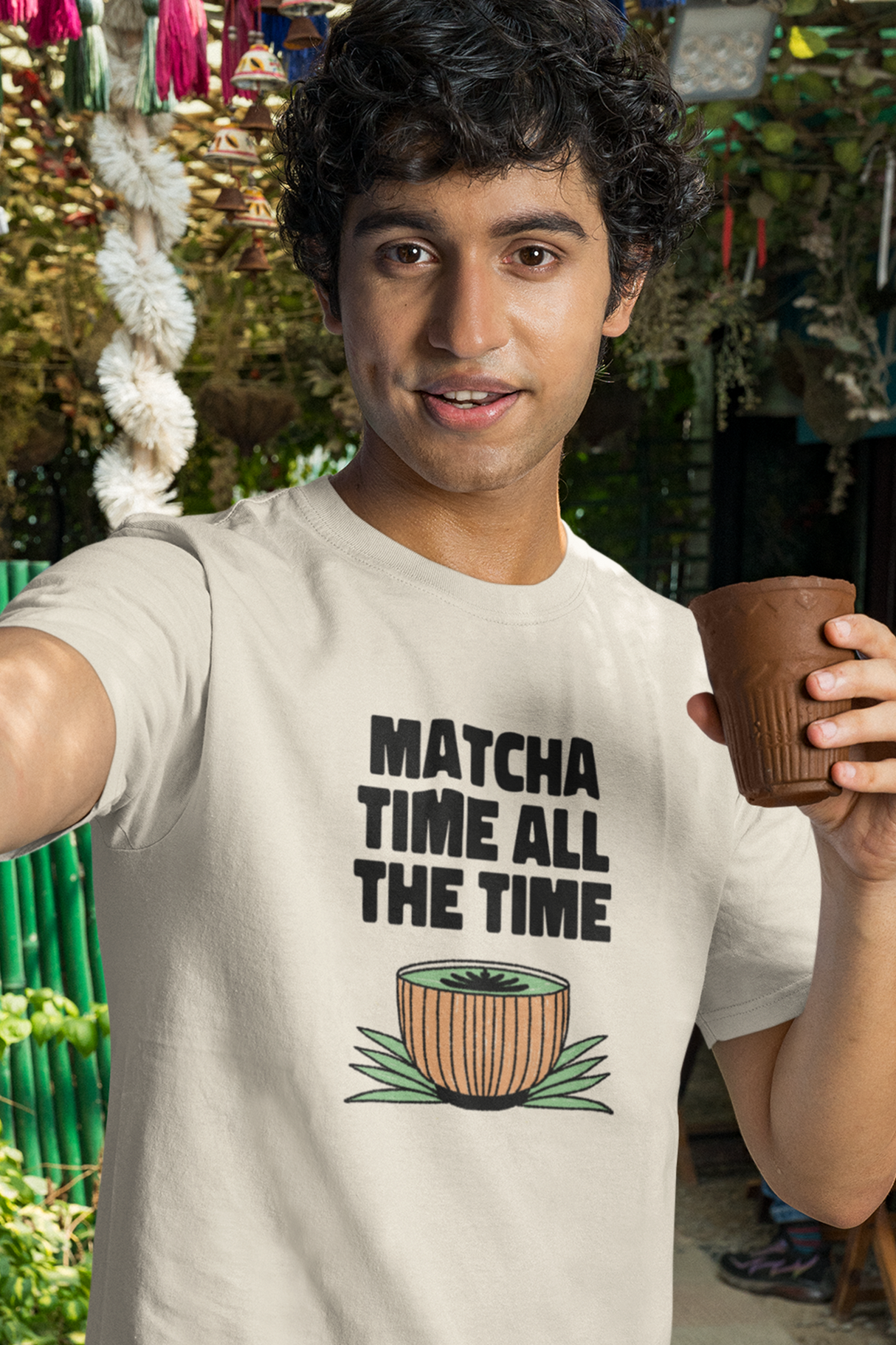 Matcha Time All The Time Graphic T Shirt