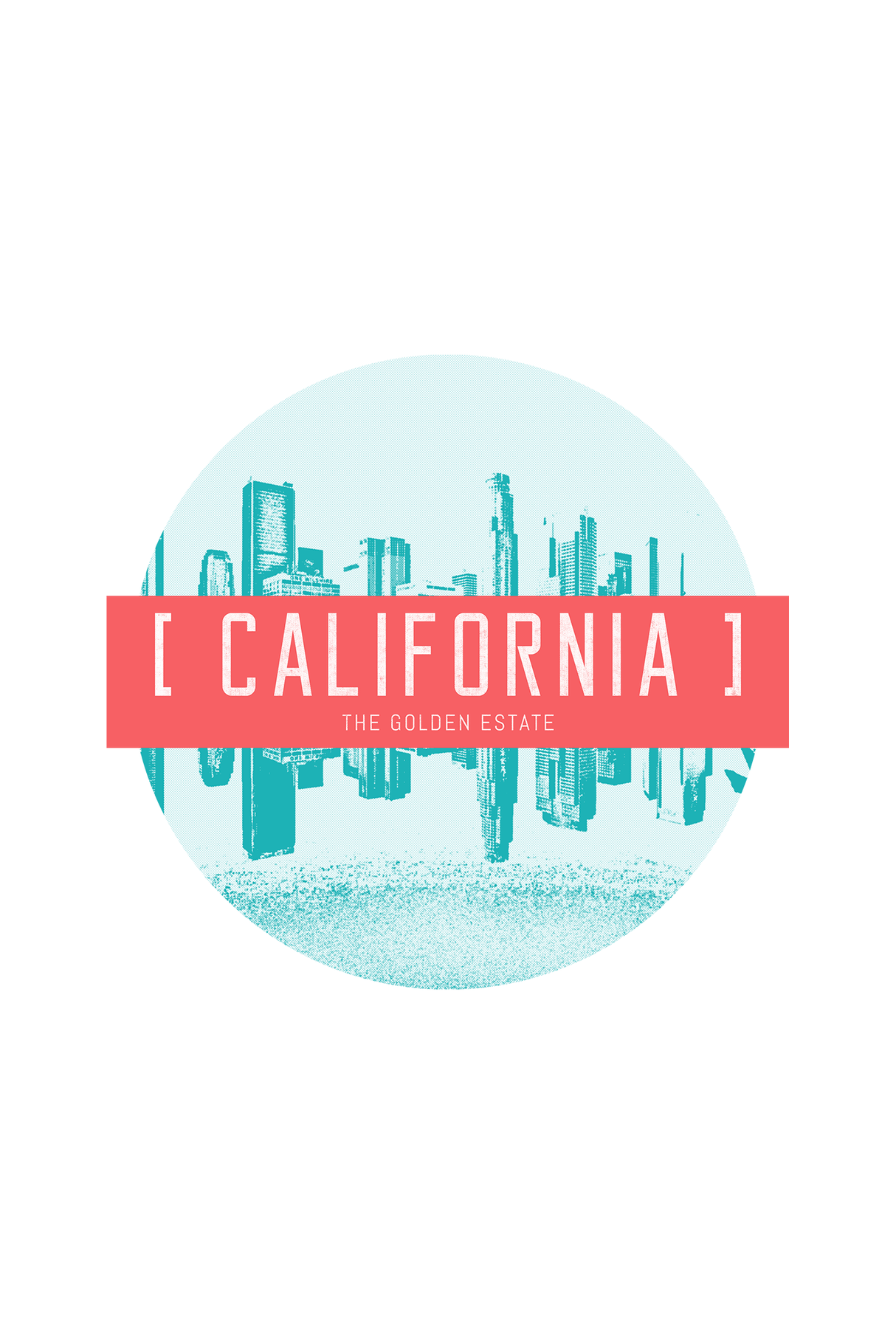 California The Golden Estate Graphic Tee Shirt