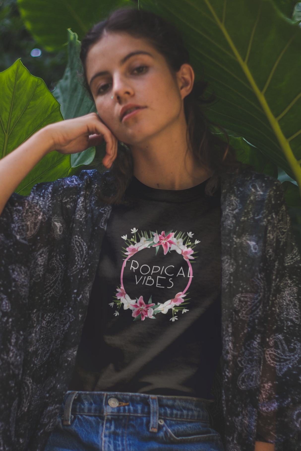 Tropical Vibe Graphic T Shirt