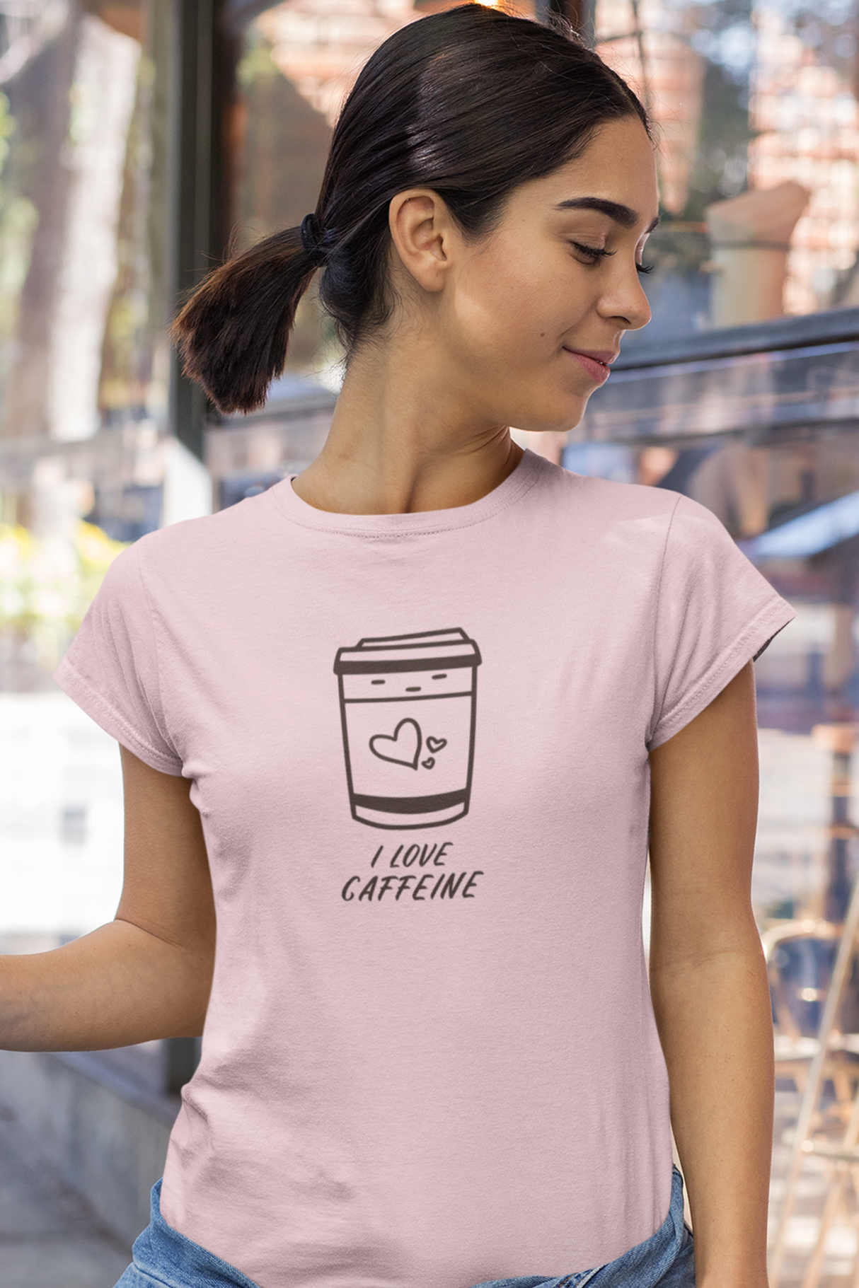 I Love Caffeine Graphic T Shirt