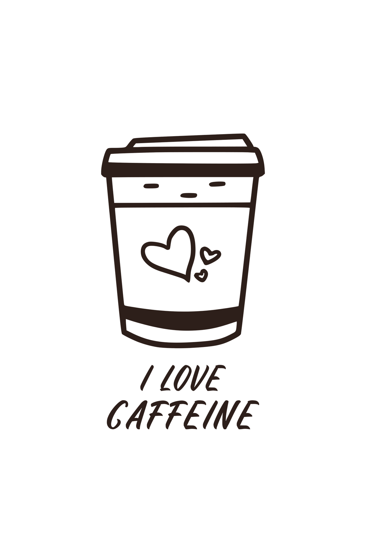 I Love Caffeine Graphic T Shirt