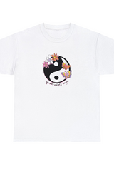 Yin Yang Good Vibes Only Graphic Tee Shirt