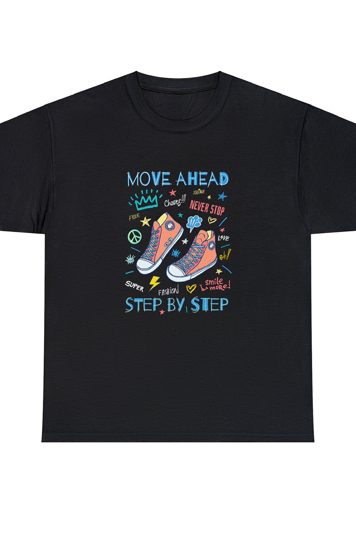 Move Ahead Step By Step Graphic T Shirt