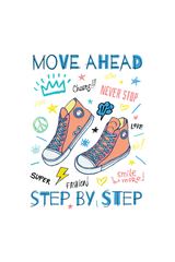 Move Ahead Step By Step Graphic T Shirt