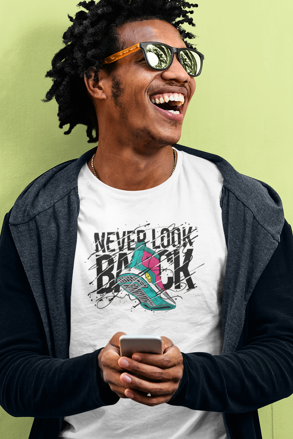 Never Look Back Graphic Tee Shirt