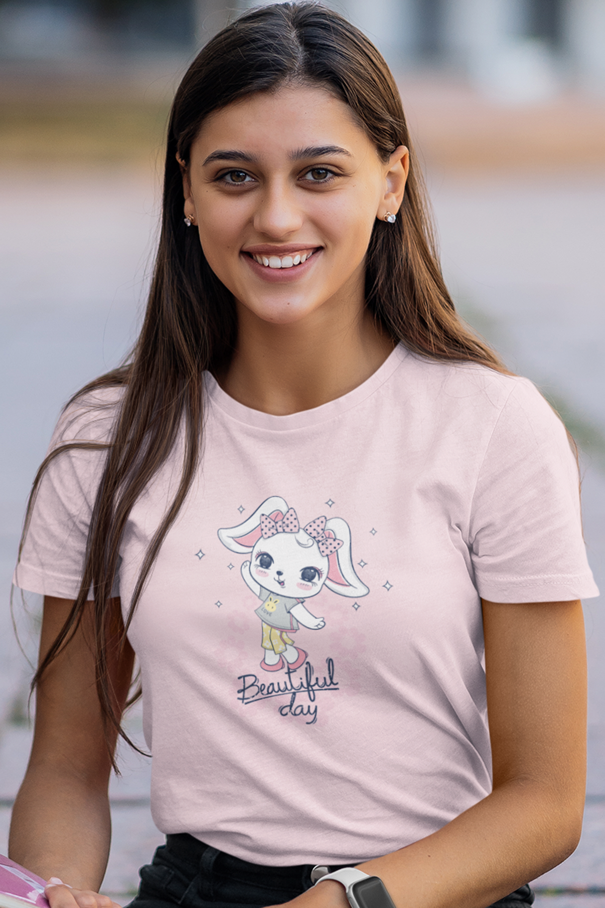 Beautiful Day Rabbit Graphic Tee Shirt