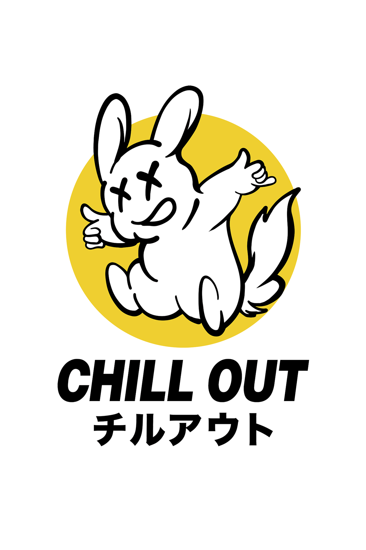 Chill Out Bunny Graphic Tee Shirt