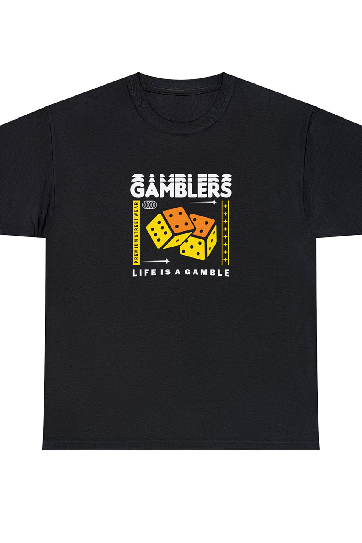 Gamblers Life Is A Gamble Graphic Tee Shirt