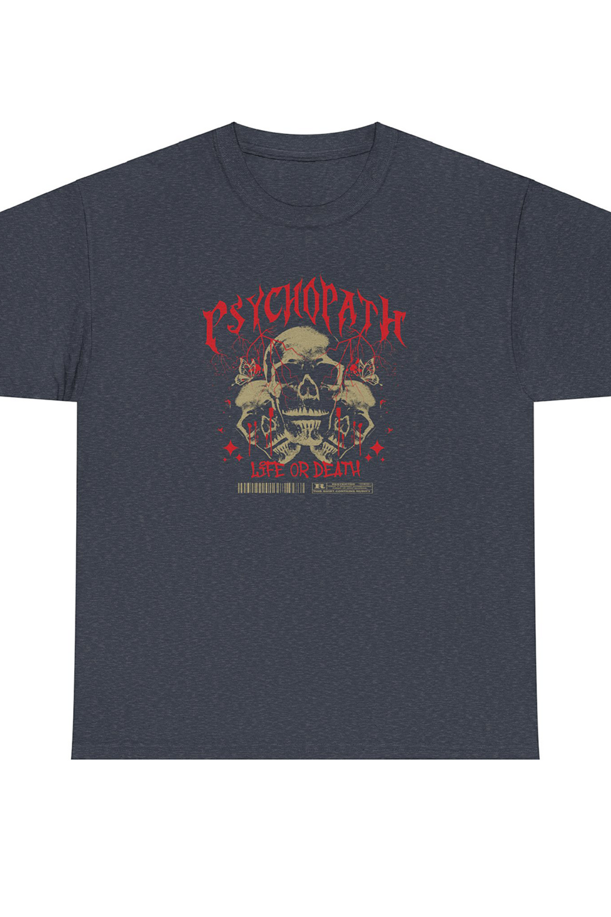 Psychopath Life Or Death Graphic Tee Shirt