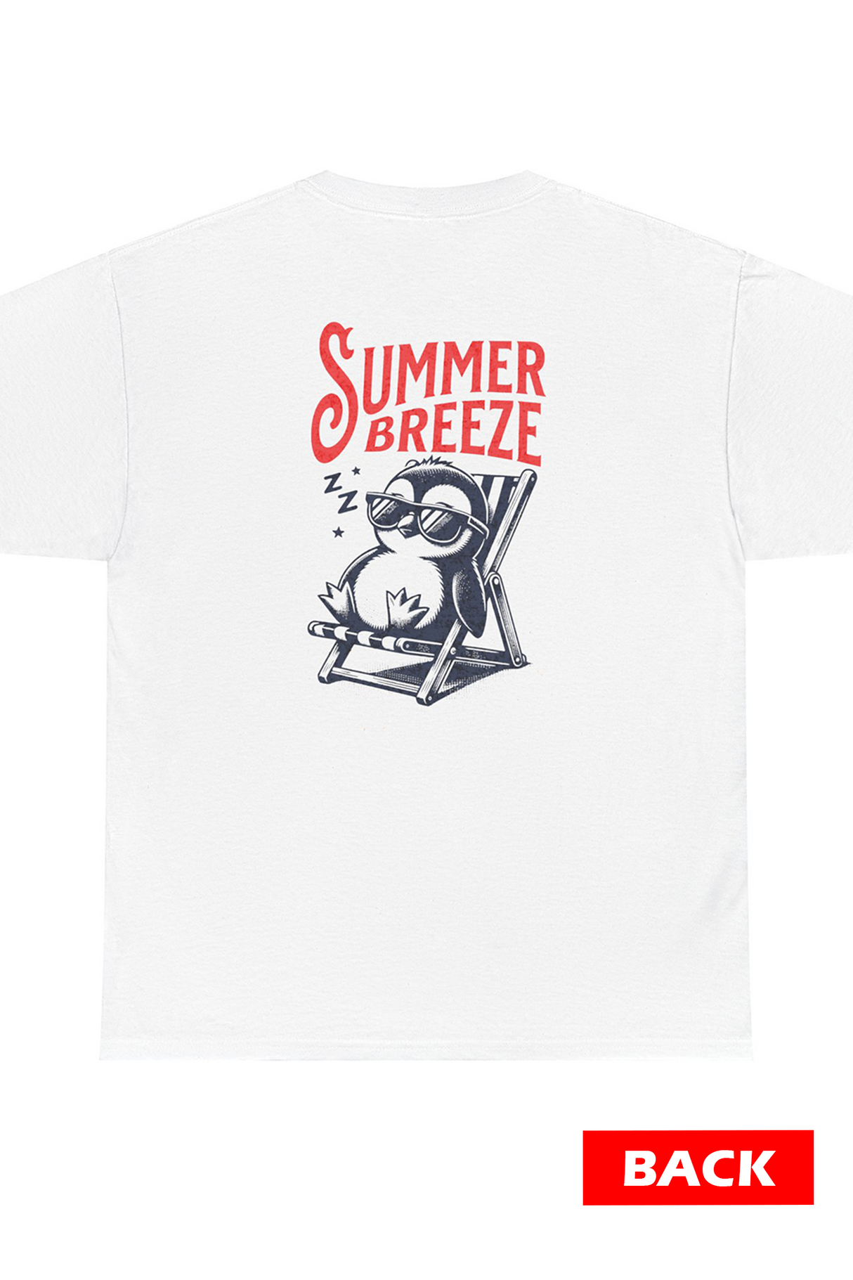 Summer Breeze Penguin Graphic Tee Shirt