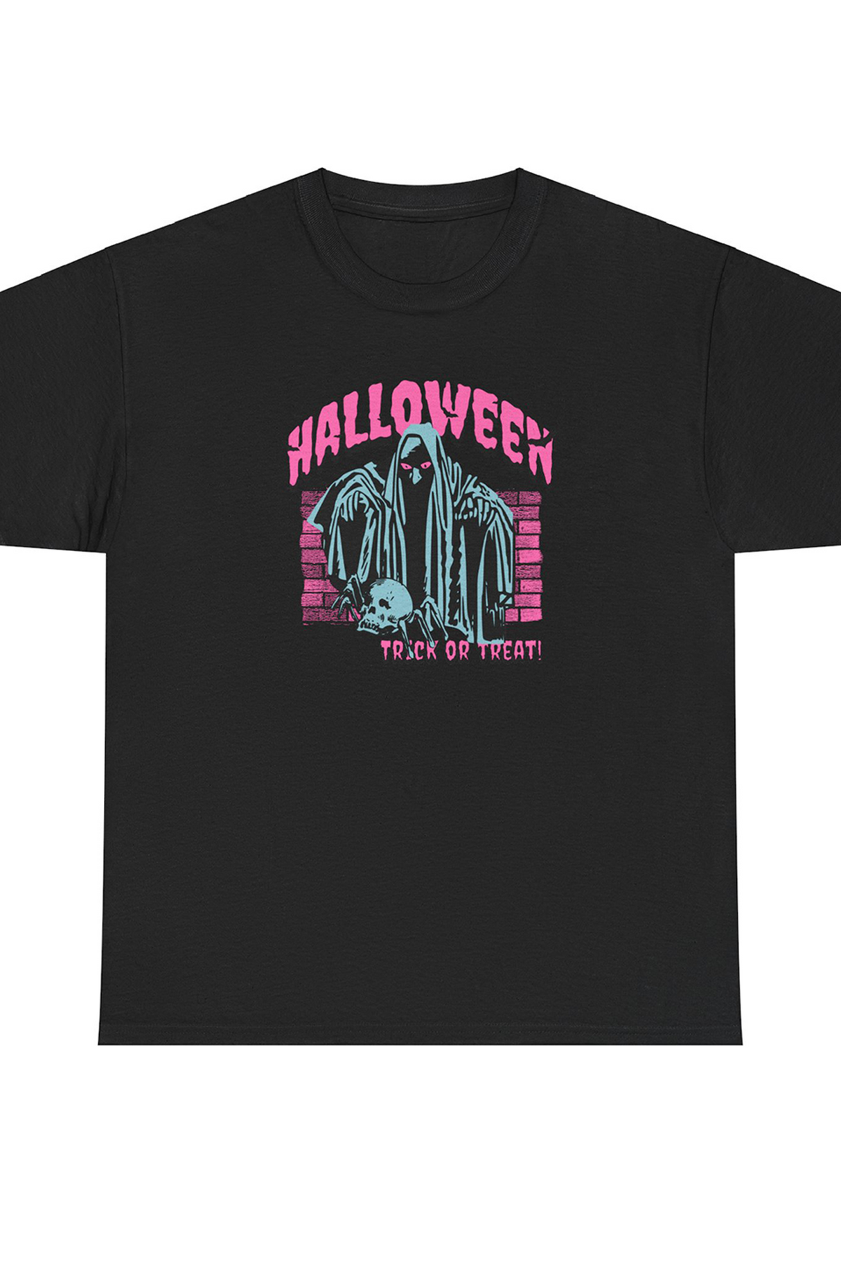 Halloween Trick Or Treat Graphic Tee Shirt