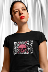 Dangerous Skull Graphic Tee Shirt