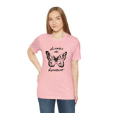 Dream On Dreamer Butterfly Graphic T Shirt